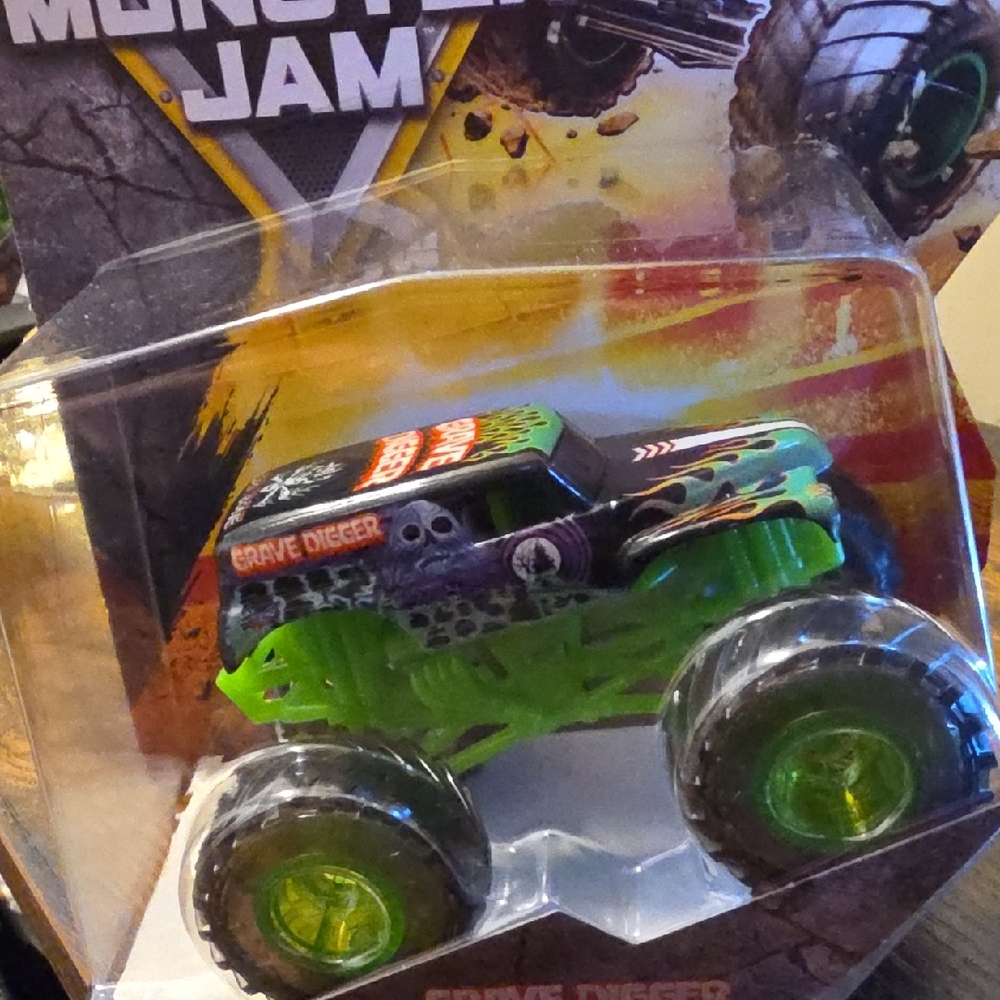 Monster Jam Grave Digger Kids Toy Truck - Green, Black & Purple
